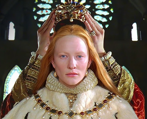 Queen Elizabeth the first is crowned Queen during a difficult time, symbolizing the rise of an unlikely individual to power.